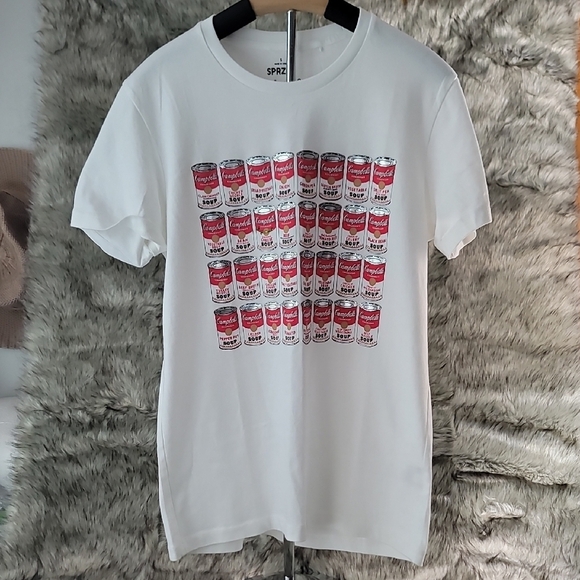 NWT White T-Shirt with Andy Warhol Print - Picture 1 of 10